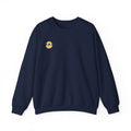Cool Sunglasses Emoji Crewneck Sweatshirt — Small Chest Graphic, Casual Streetwear