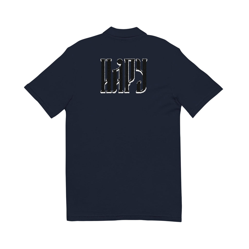 Embroidered 'Hazy' Graphic Polo Shirt — Classic Pique Polo with Back Logo