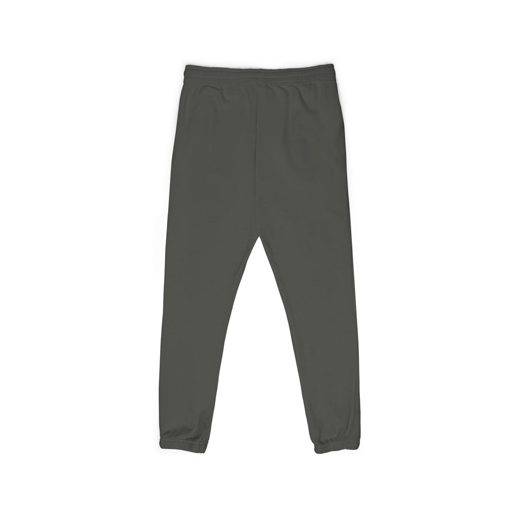 Cozy Olive Fleece Sweatpants with Minimal Mountain Logo