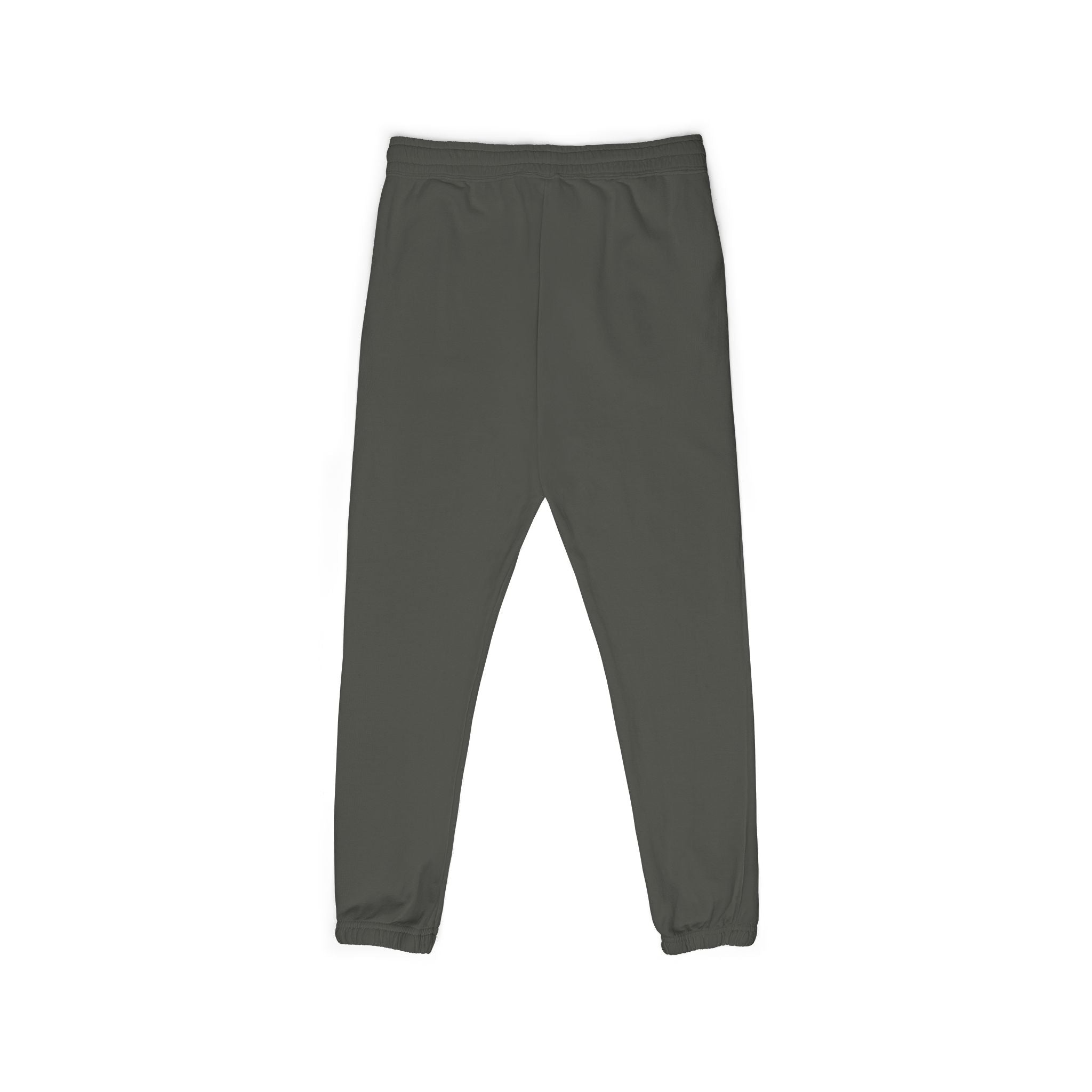 Cozy Olive Fleece Sweatpants with Minimal Mountain Logo