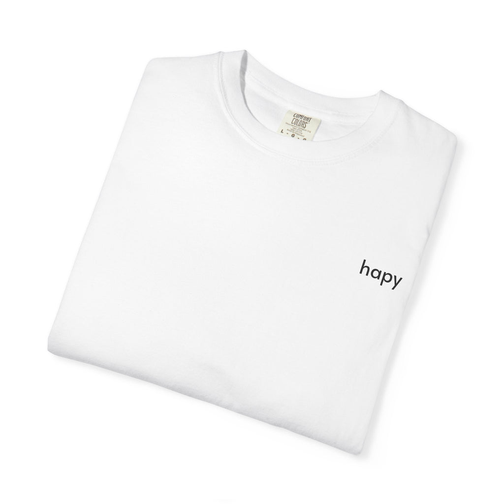 Minimal 'happy' Crewneck T-Shirt