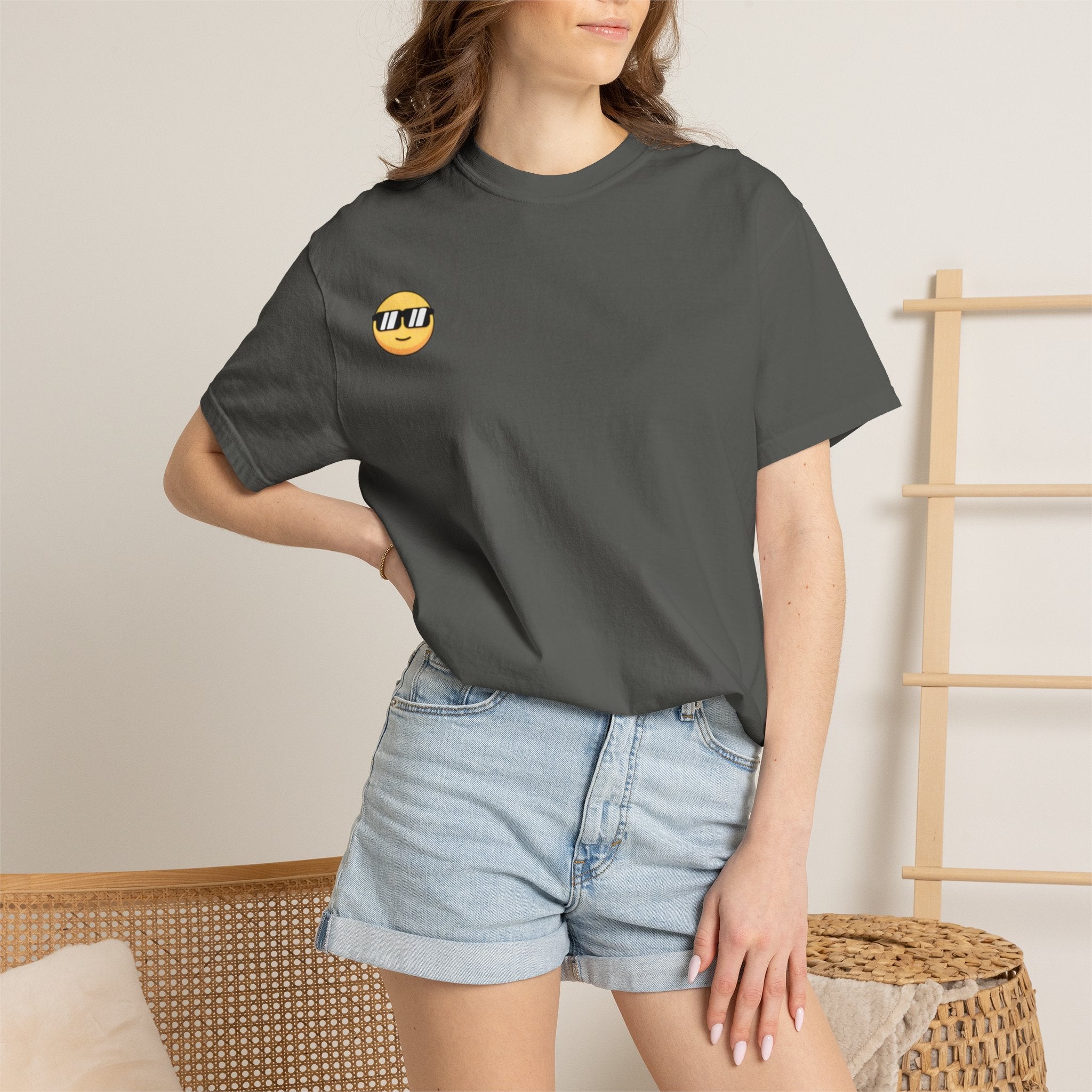 Vintage '96 Graphic Tee — Retro Number 96 Shirt with Sunglasses Emoticon