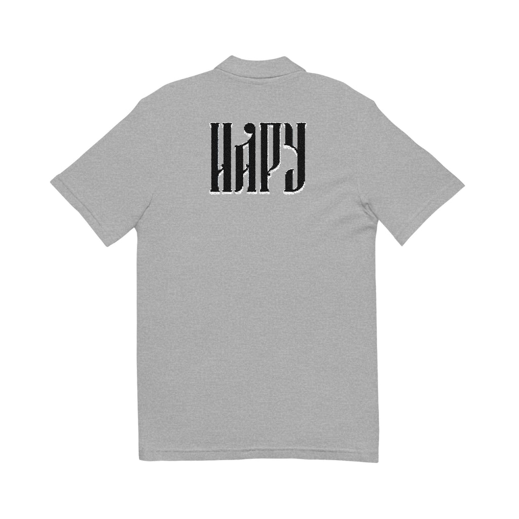 Embroidered 'Hazy' Graphic Polo Shirt — Classic Pique Polo with Back Logo