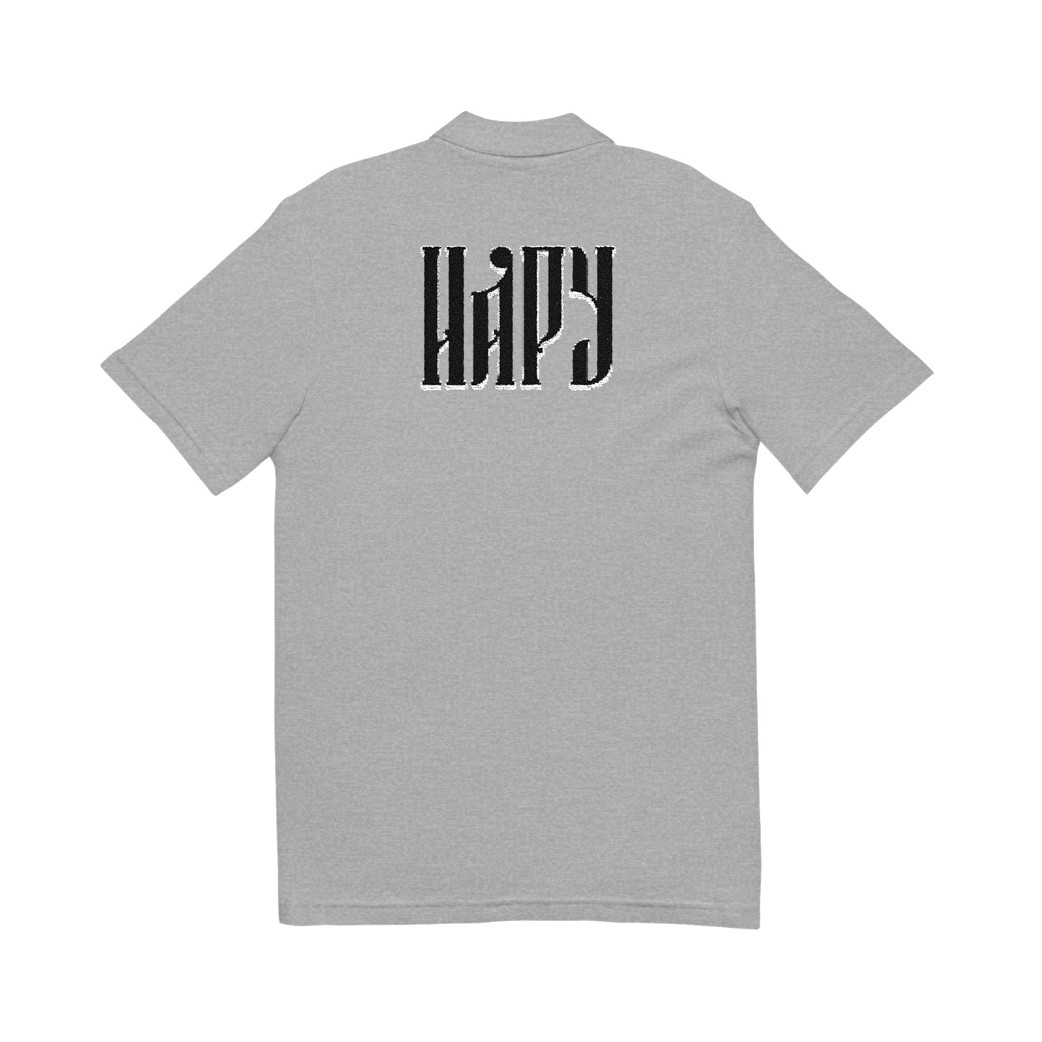 Embroidered 'Hazy' Graphic Polo Shirt — Classic Pique Polo with Back Logo