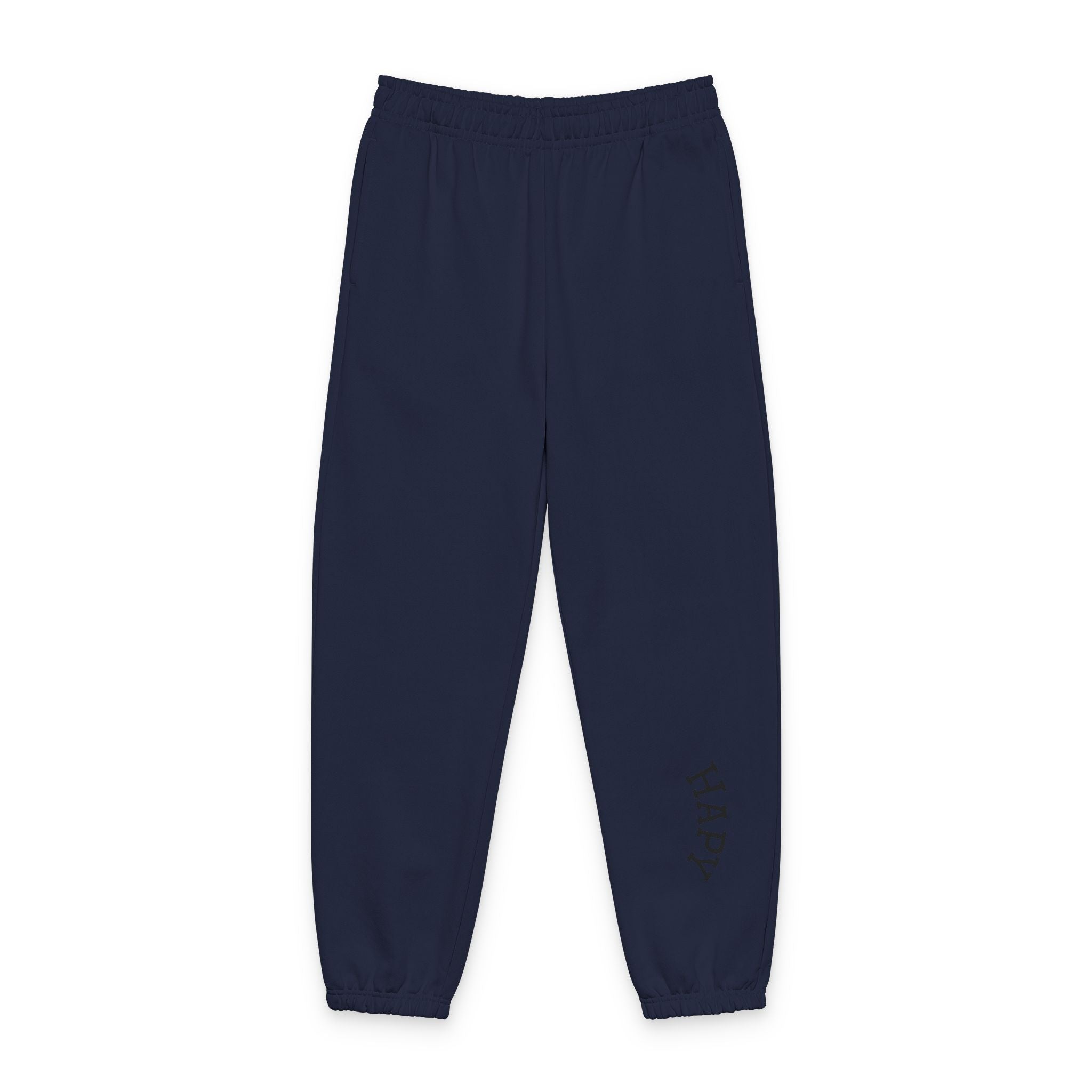 Sweatpants — 'HAPPY' Minimalist Joggers (Neutral Cozy Lounge Pants)