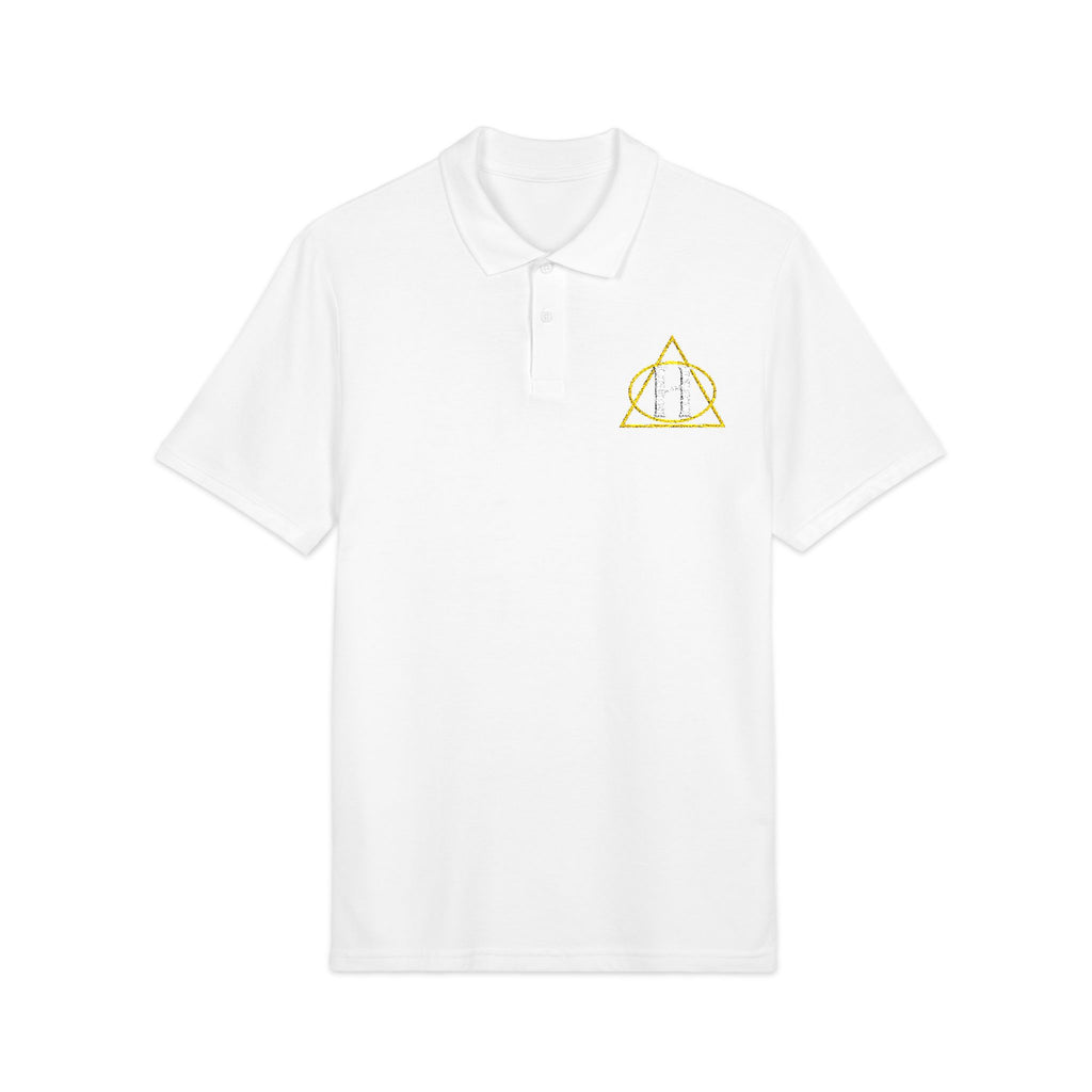 Embroidered 'Hazy' Graphic Polo Shirt — Classic Pique Polo with Back Logo