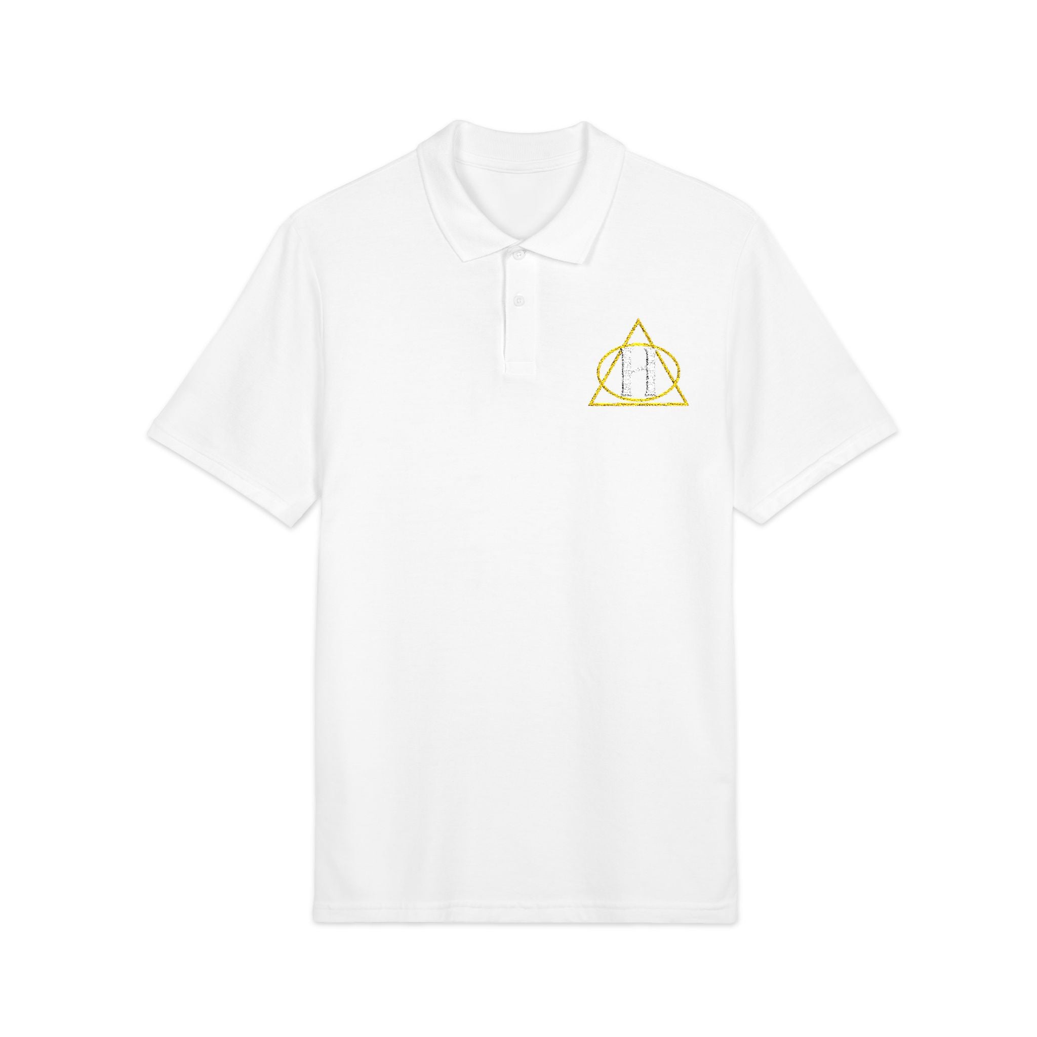 Embroidered 'Hazy' Graphic Polo Shirt — Classic Pique Polo with Back Logo