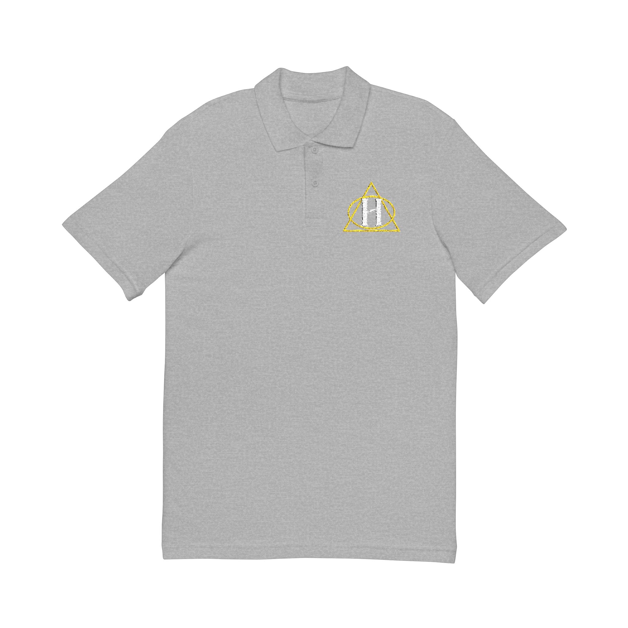 Embroidered 'Hazy' Graphic Polo Shirt — Classic Pique Polo with Back Logo