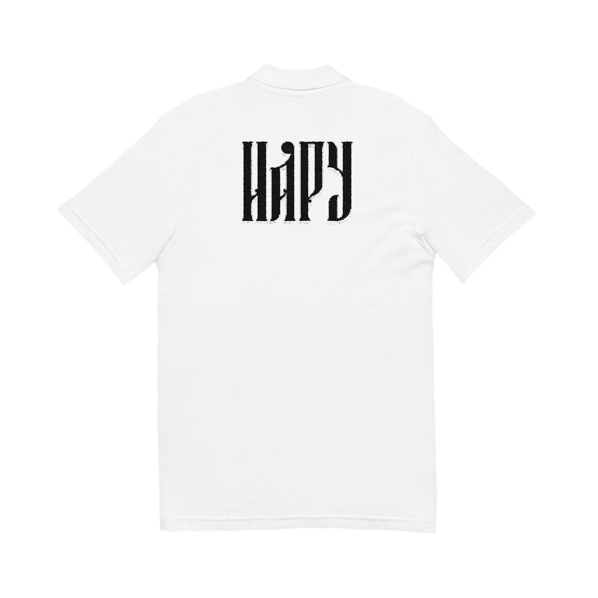 Embroidered 'Hazy' Graphic Polo Shirt — Classic Pique Polo with Back Logo