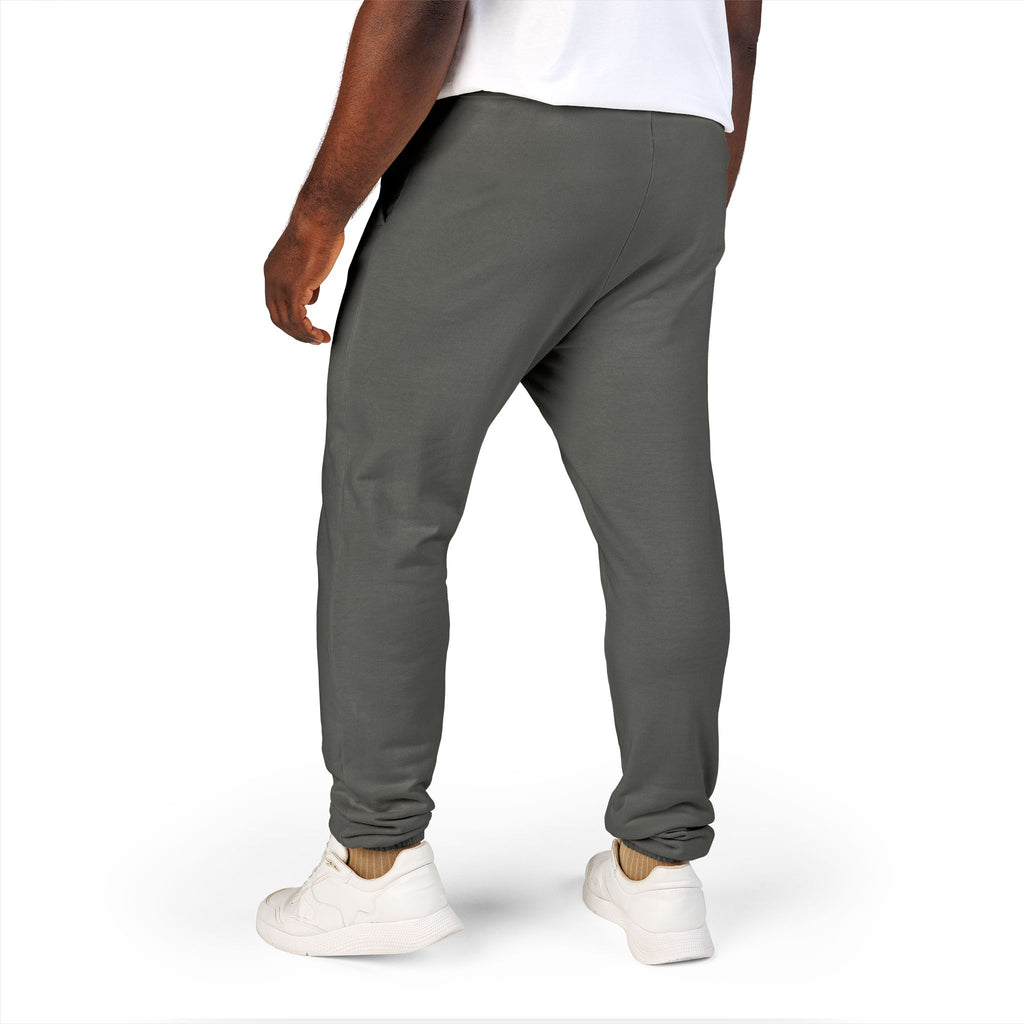 Cozy Olive Fleece Sweatpants with Minimal Mountain Logo