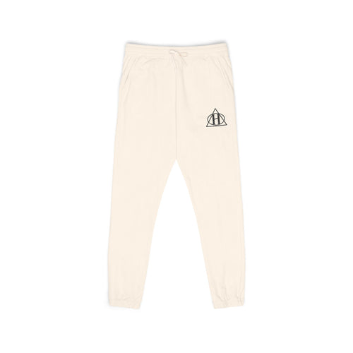 Cozy Olive Fleece Sweatpants with Minimal Mountain Logo