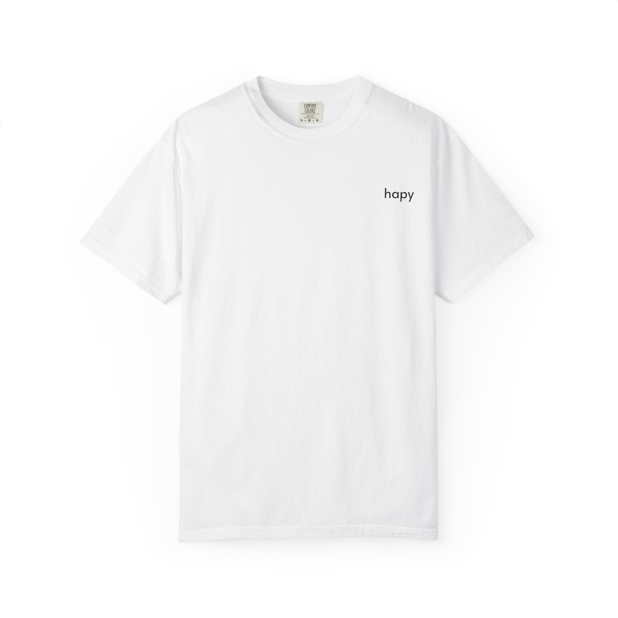 Minimal 'happy' Crewneck T-Shirt