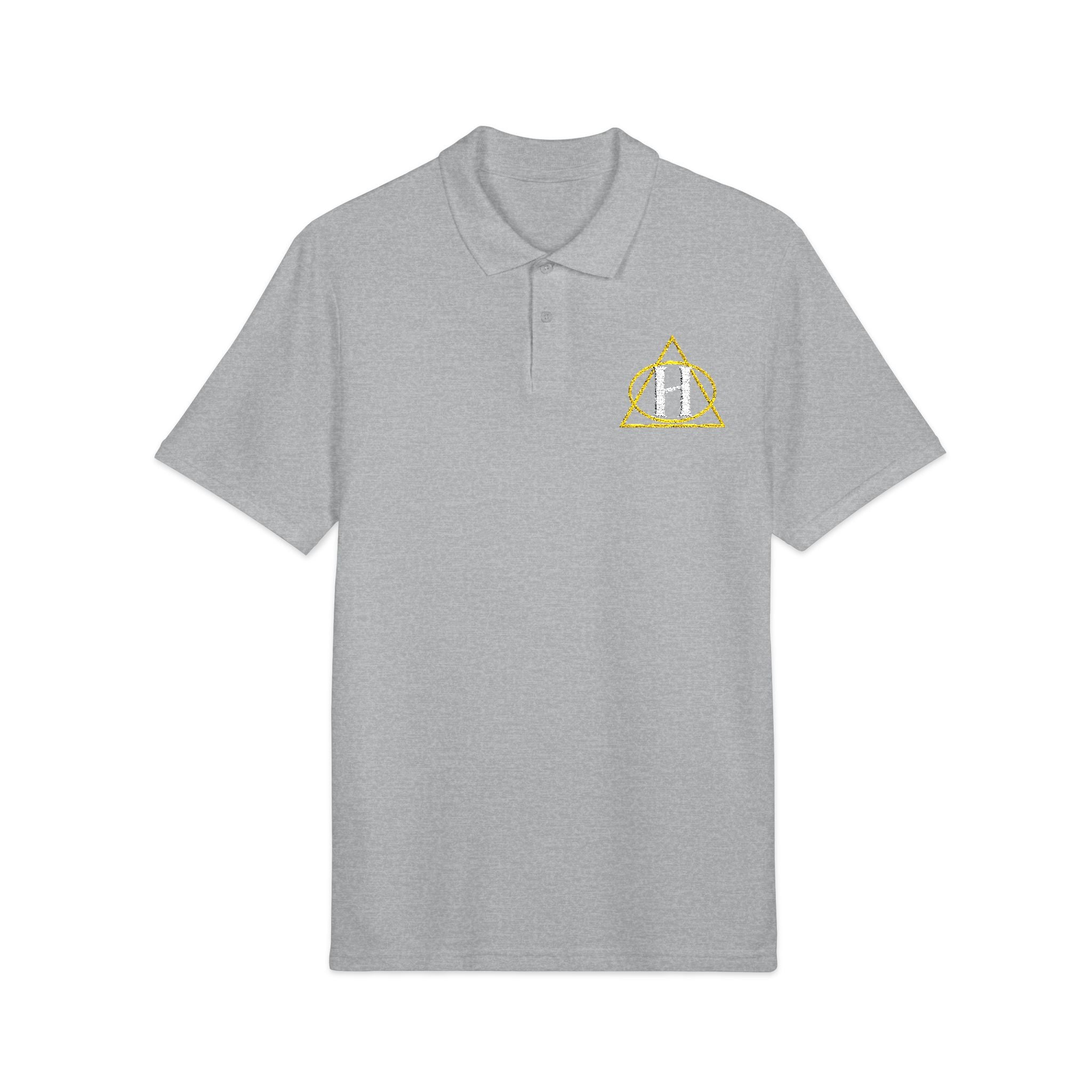 Embroidered 'Hazy' Graphic Polo Shirt — Classic Pique Polo with Back Logo