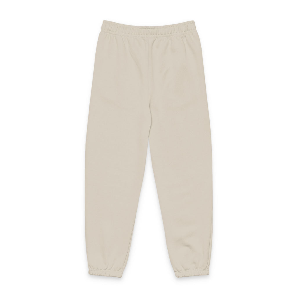 Sweatpants — 'HAPPY' Minimalist Joggers (Neutral Cozy Lounge Pants)