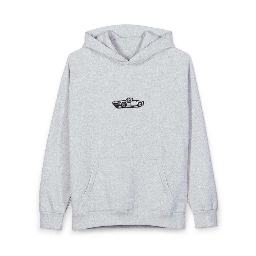 Hoodie - Minimal Black Patrol Car Graphic Pullover