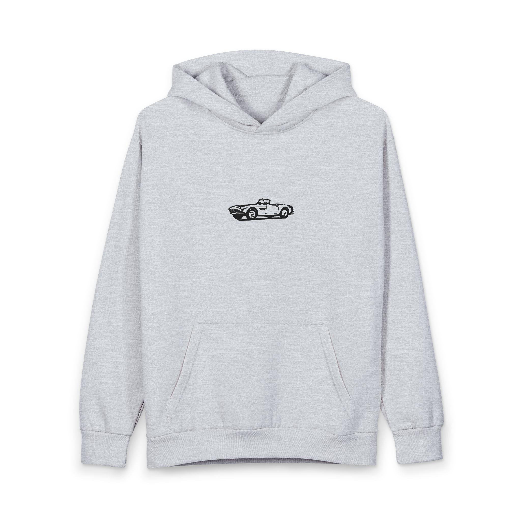 Hoodie - Minimal Black Patrol Car Graphic Pullover